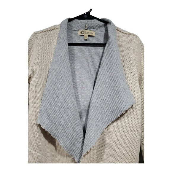 Democracy by Freedom Jeaneration Knit Cardigan Sweater Jacket Beige Gray… - Picture 4 of 12